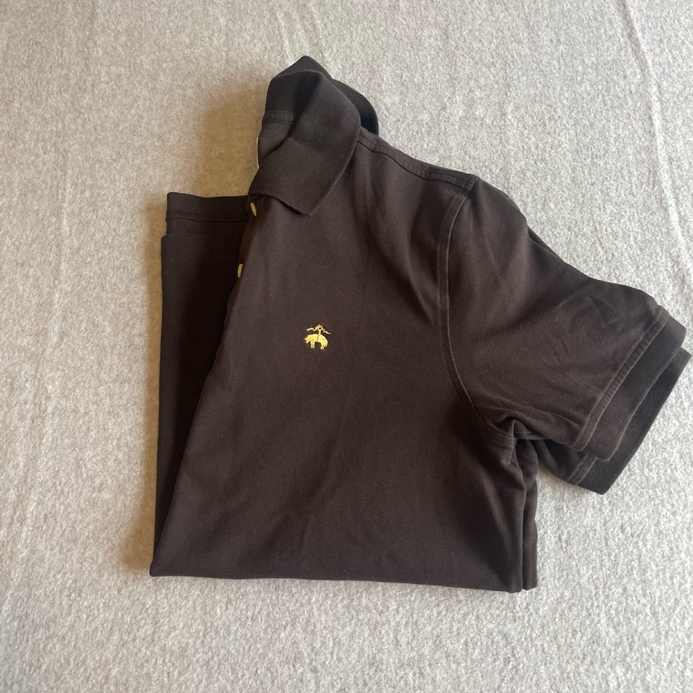 Brooks Brothers Black Polo with Gold Logo